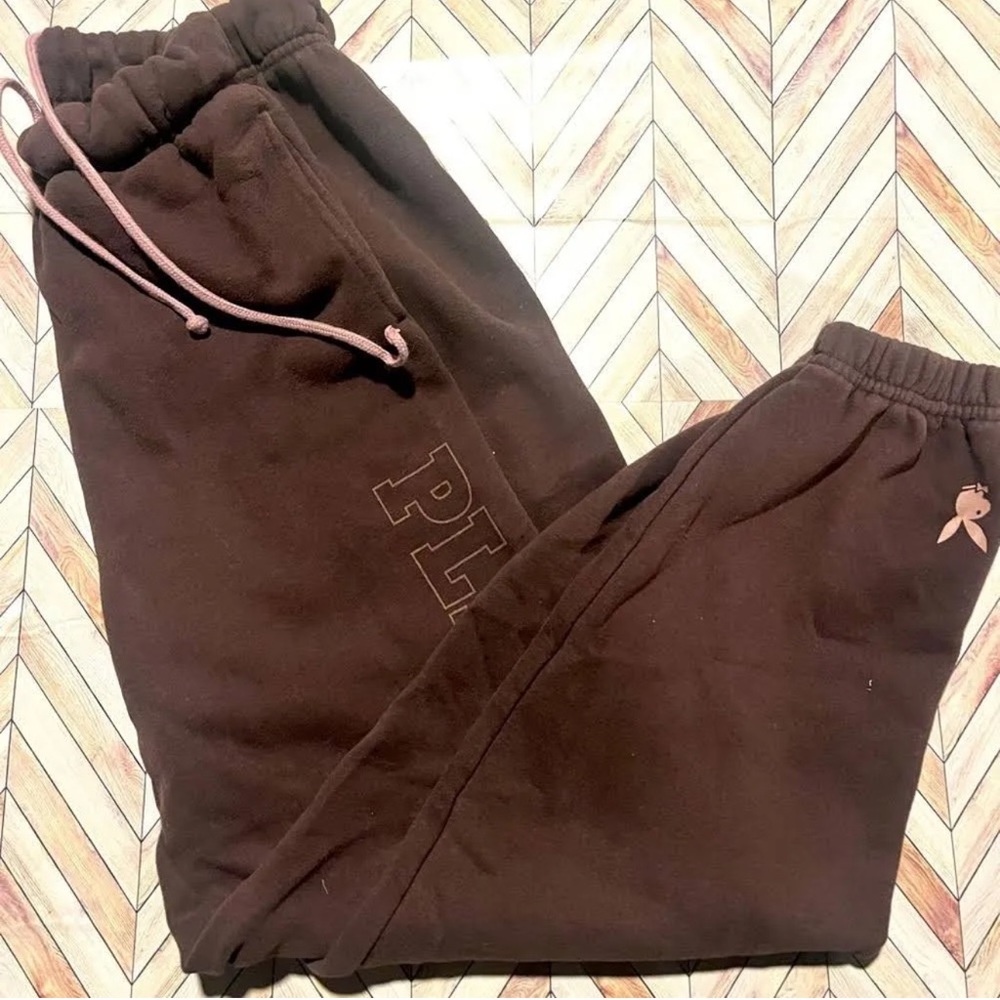 Brown playboy sweatpants
